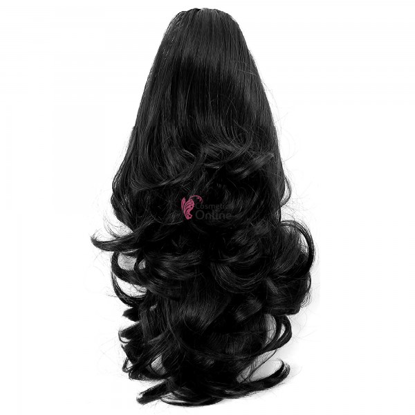 Extensie de par coada in valuri cu cleste 40 cm Brunet (Negru) Cod JL 6911-1#